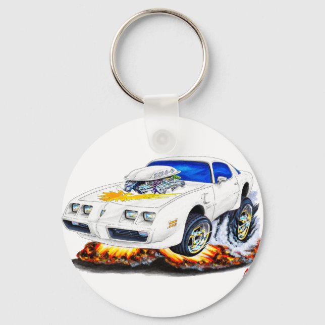 1979-81 Trans Am White Car Keychain (Front)