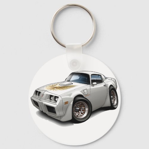 1979-81 Trans Am White Car Keychain