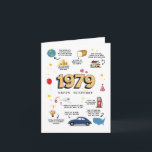 1979 Birthday Card For Husband and Wife<br><div class="desc">Take a Journey back in time to 1979. The Perfect Birthday Card for Mom, Dad, Husband, or Wife Make their birthday unforgettable with a unique card that turns back the clock to 1979! This isn't just a greeting card, it's a time capsule packed with memories, fun facts, and a heartfelt...</div>