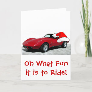 1979 Christmas Red Corvette Holiday Card