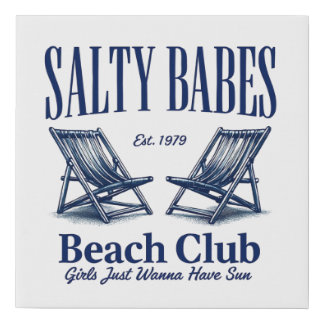 1979 Gen X Salty Babes Faux Canvas Print