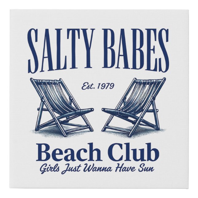 1979 Gen X Salty Babes Faux Canvas Print (Front)
