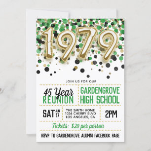 1979 High School College Reunion Invitation