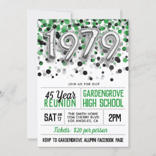 1979 High School College Reunion Invitation