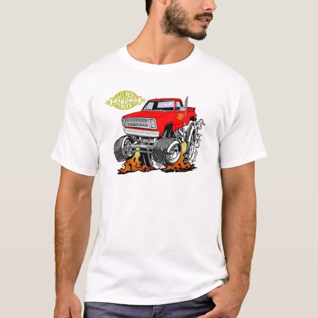 1979 Lil Red Express Pickup Truck Cartoon T-Shirt (Front)