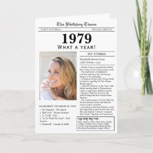 1979 Newspaper Birthday card