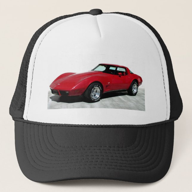 1979 Red Corvette Classic Trucker Hat (Front)