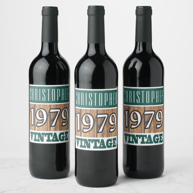 1979 Year of Birth Wine Label (Bottles)