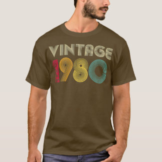 1980 41st Birthday Gift Vintage Retro Men Women T-Shirt