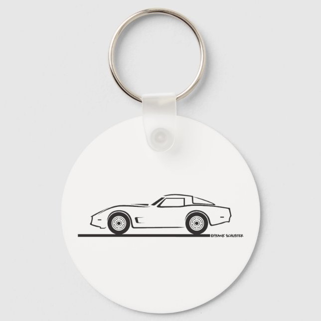 1980-82 Chevrolet Corvette Keychain (Front)