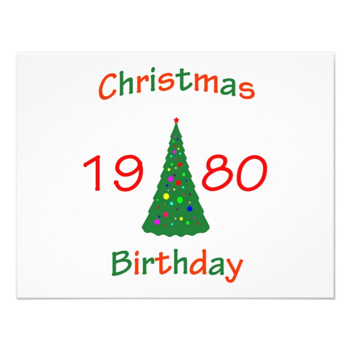 1980 Christmas Birthday Announcement