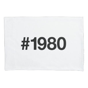 1980 Hashtag 46th birthday 46 years Pillow Case