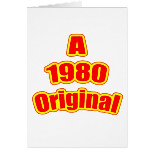 1980 Original Red Cards (Front)