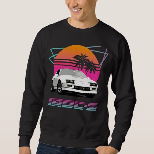 1980_s Retro Wave Chevy Camaro IROC-Z Short-Sleeve Sweatshirt