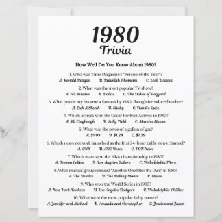 1980 Trivia Game