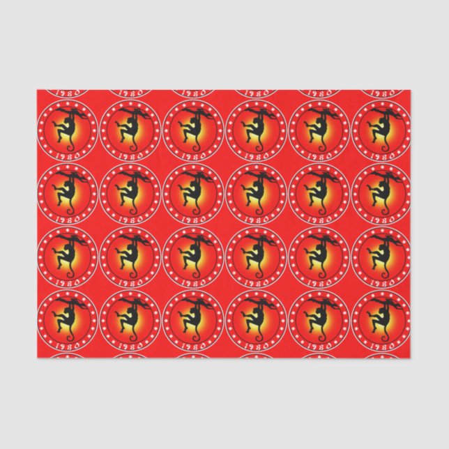 1980 Year of the Monkey Tissue Paper (Front)