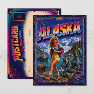 1980s Alaska Postcard 80s Retro