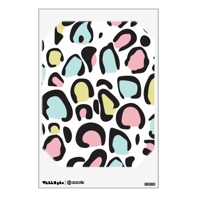 1980s Animal print pattern Wall Decal (Front)