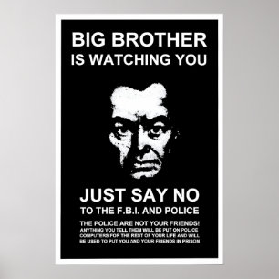 1980s Anti-Police-violence Poster Big brother is