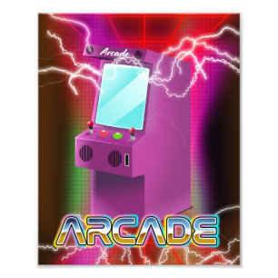 1980s arcade retro photo print