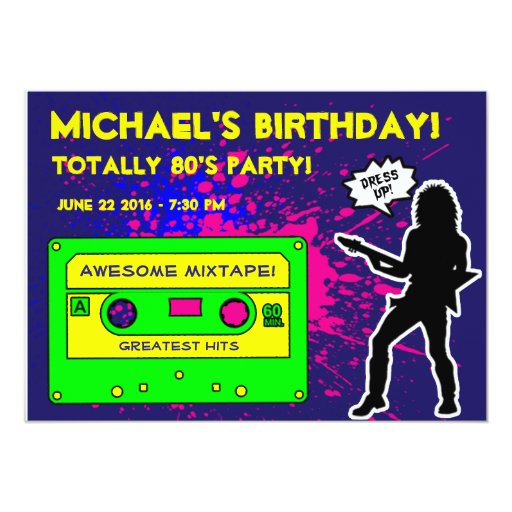 1980S Birthday Party Invitations 8