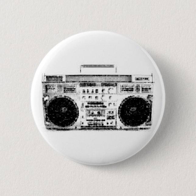 1980s Boombox Button (Front)