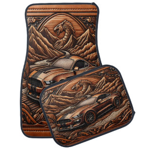 1980s Car in River Valley Dream Floor Mat