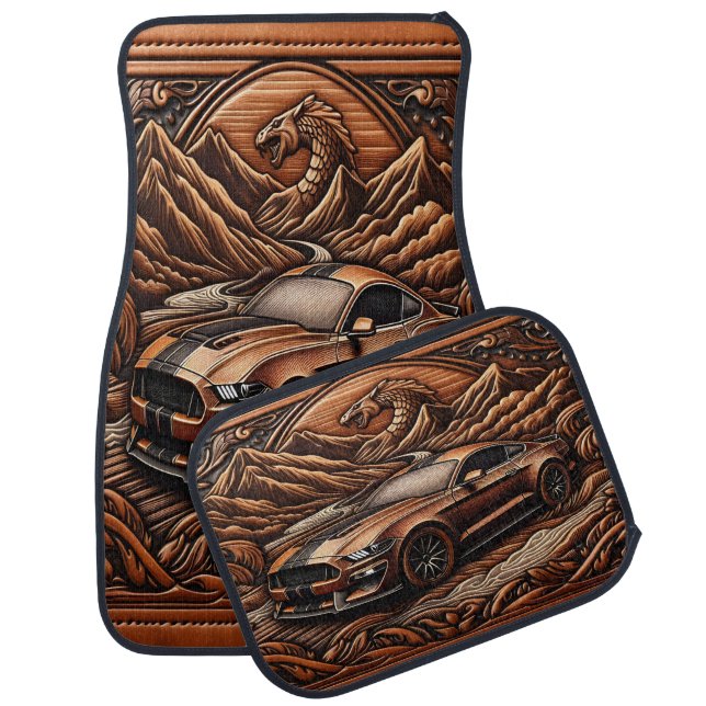 1980s Car in River Valley Dream Floor Mat (Set)