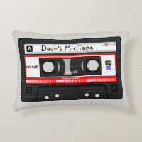 1980s Cassette Mix Tape Pillow