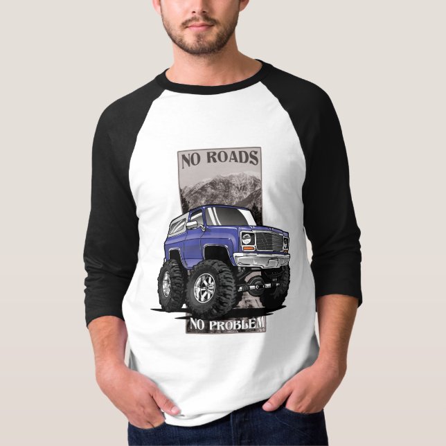 1980s Chevy Blazer 'No Roads' Design T-Shirt (Front)