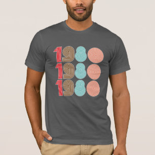 1980s Cool Retro Typography Repeat Script T-Shirt