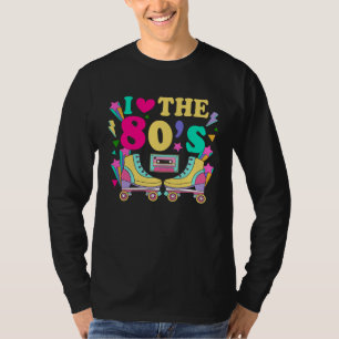 1980s Fashion Heart 80s Theme Party Outfit Ninetie T-Shirt