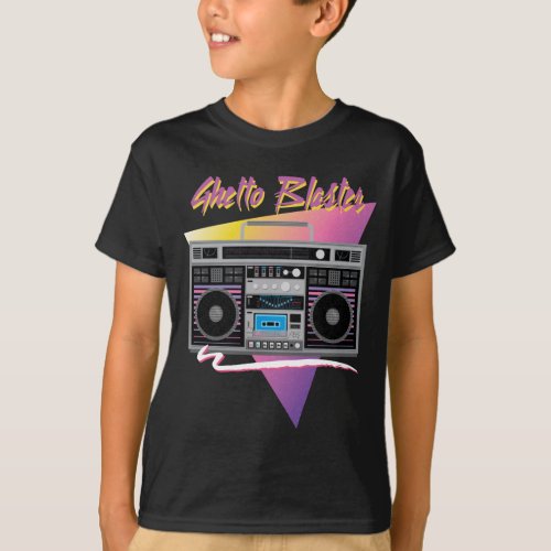 1980s ghetto blaster boombox T_Shirt