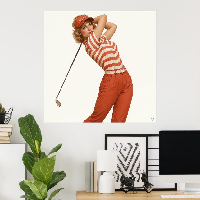 1980's Golf Fashion - Art Print (Home Office)