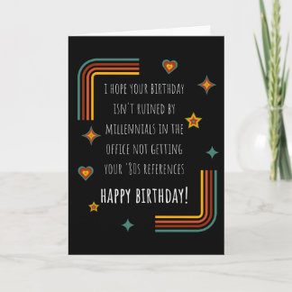 1980's Happy Birthday Retro Funny Best Friend Card