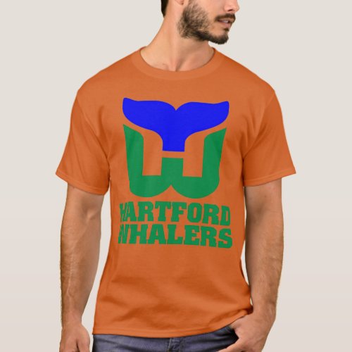 1980s Hartford Whalers hockey THIN Champion T_Shirt
