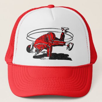 1980's Hip Hop Old School Breakdancing Trucker Hat by saytoons at Zazzle