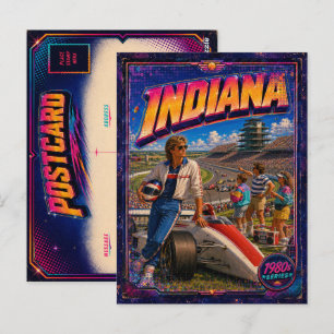 1980s Indiana Postcard 80s Retro