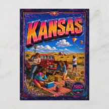 1980s Kansas Postcard 80s Retro