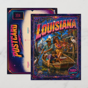 1980s Louisiana Postcard 80s Retro