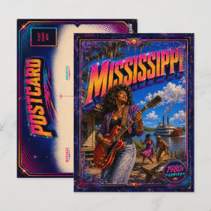 1980s Mississippi Postcard 80s Retro