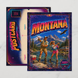 1980s Montana Postcard 80s Retro