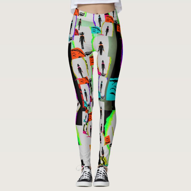 1980's Mural Graffiti Leggings (Front)