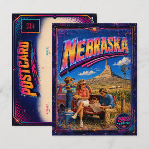 1980s Nebraska Postcard 80s Retro