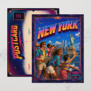 1980s New York Postcard 80s Retro