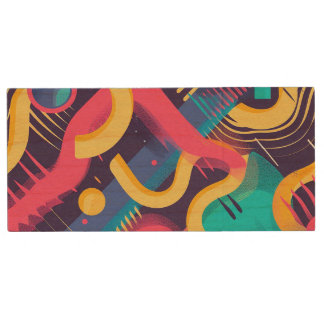 1980's pattern iPhone / iPad case Wood Flash Drive