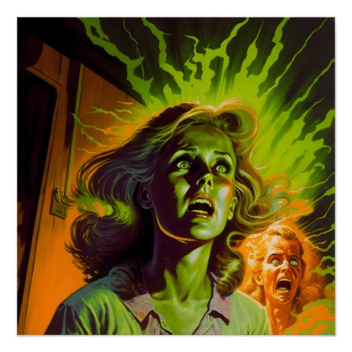 1980s Pulp Horror Comic Cover Artwork Retro