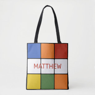 1980s Puzzle Cube Game Toy Personalized Tote Bag