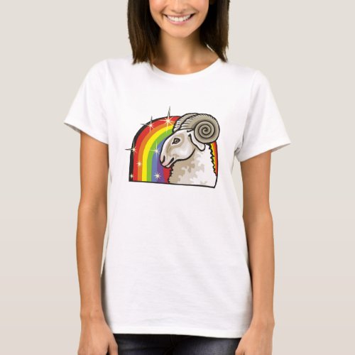 1980s Rainbow with Aries Ram T_Shirt