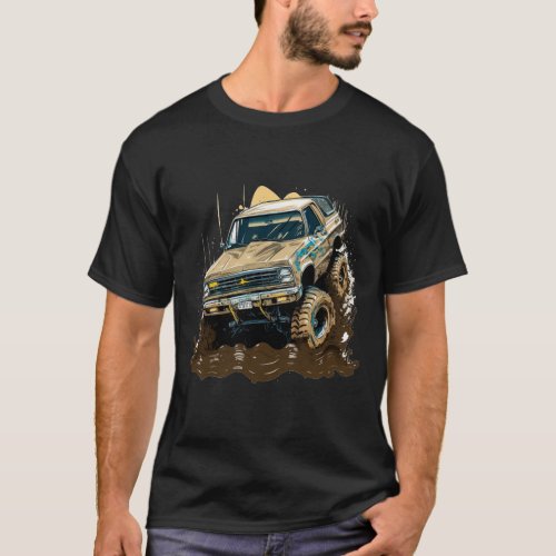 1980s Retro 4X4 Off_Roading Mudding SUV Blazer T_Shirt